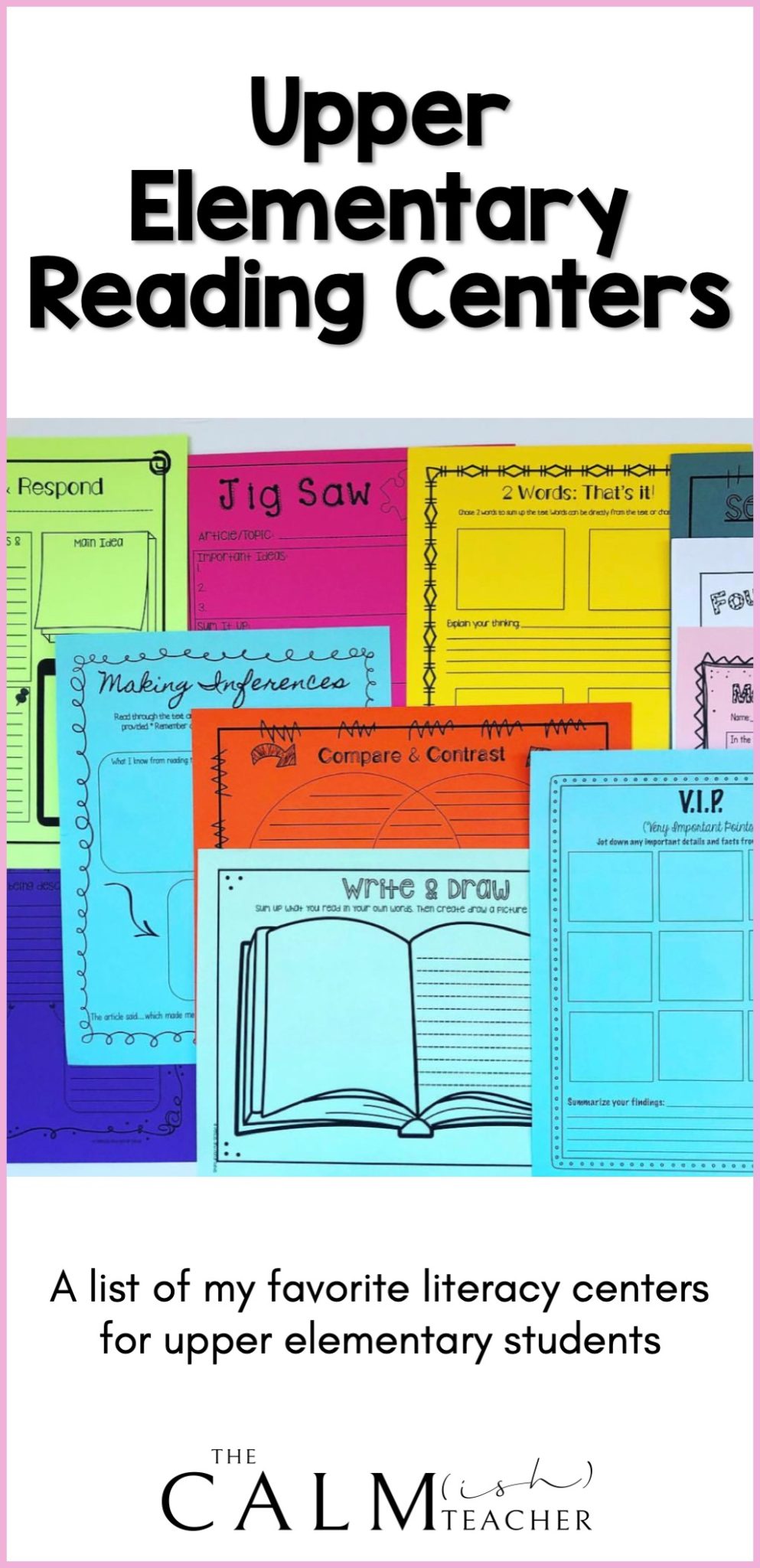 Reading Centers in Upper Elementary - The Calm(ish) Teacher
